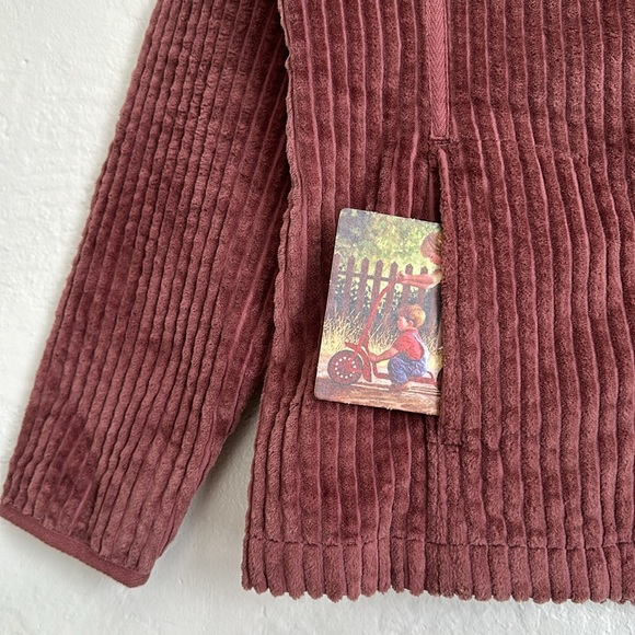 Woolrich cotton corduroy zip front jacket, hazelberry deep dusty rose - Picture 4 of 9